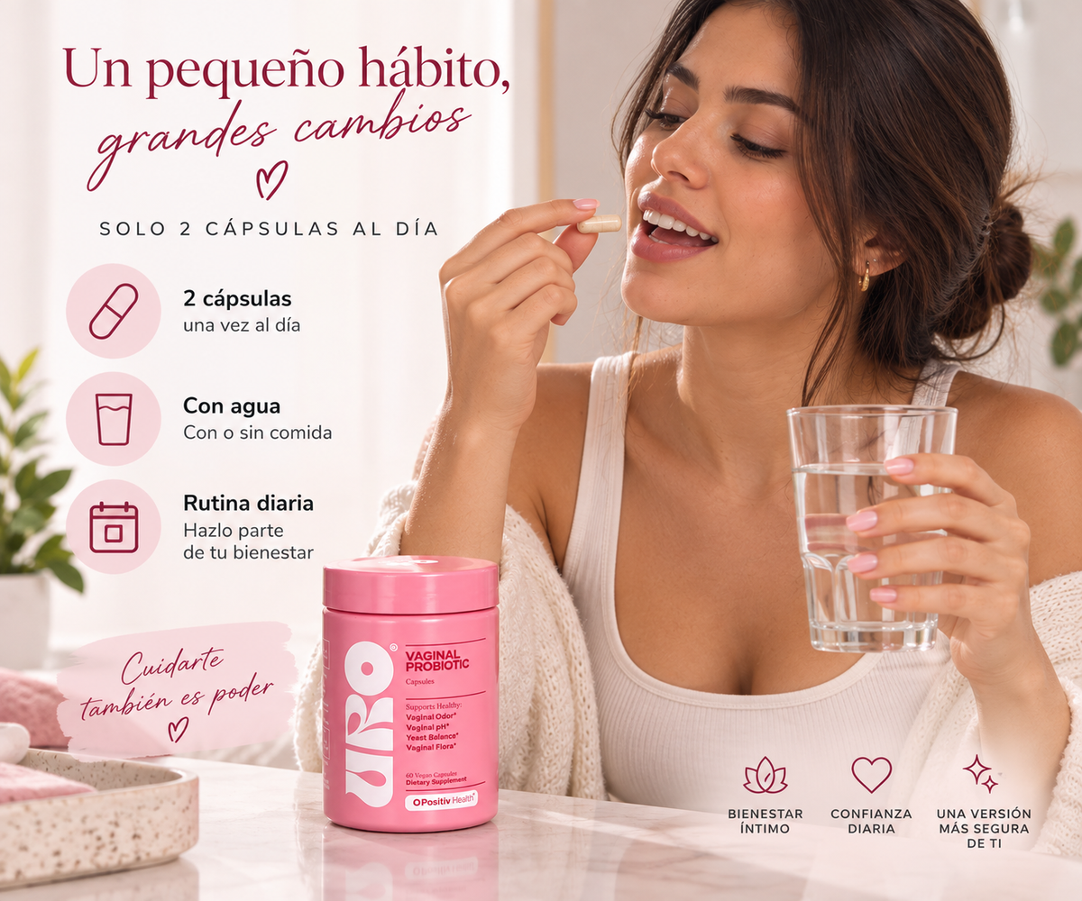 URO Probiótico Íntimo Femenino – Equilibrio de pH y Flora Vaginal