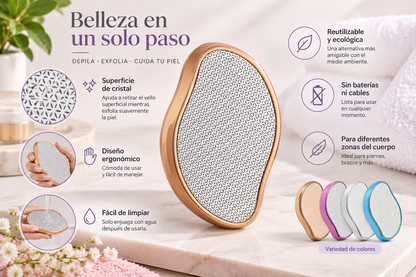 Piedra Depiladora de Cristal – Piel Suave en Minutos